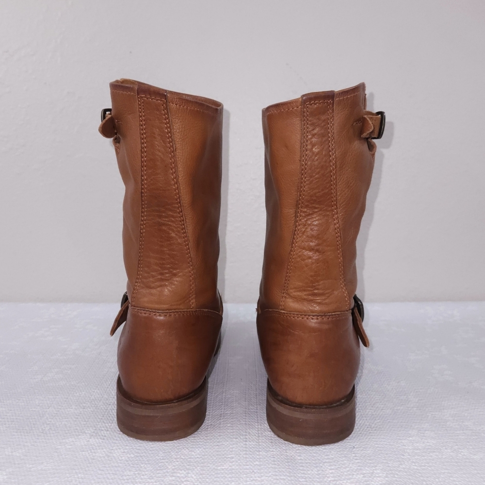 FRYE Veronica Shortie Brown Leather Boots US 8 - Picture 7 of 11